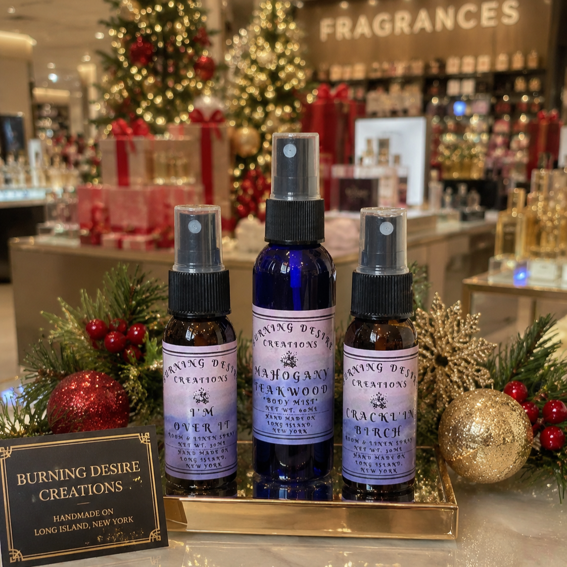 Burning Desire Body Mist Spray bottles